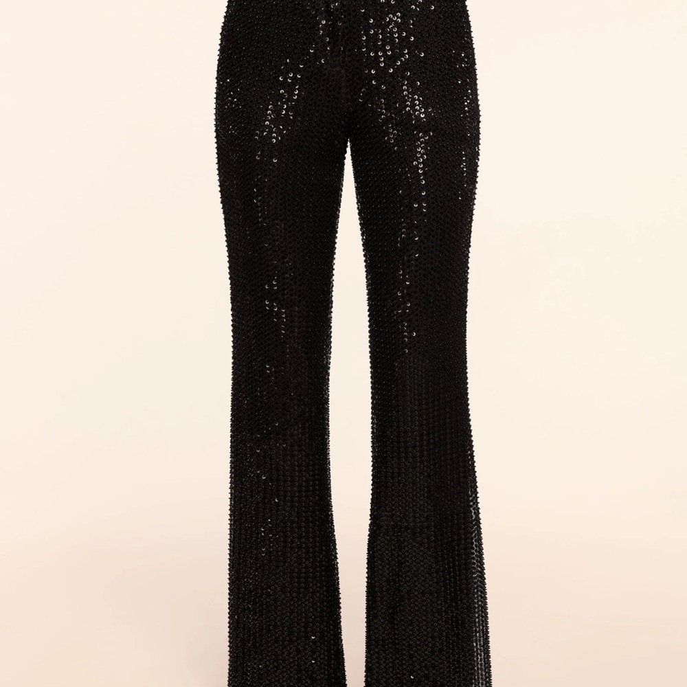 Ramy Brook Olivian Pant Size 13 Black Sequins